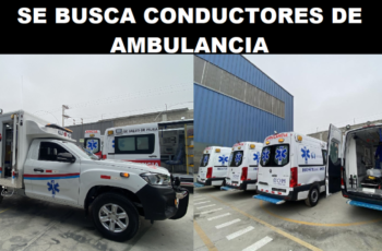 Se busca conductor para ambulancia