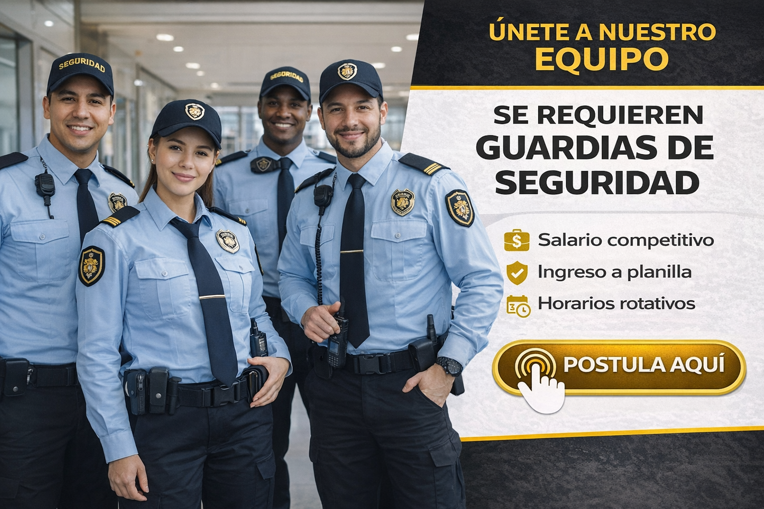 Convocatoria Laboral de Guardias de seguridad +30 vacantes