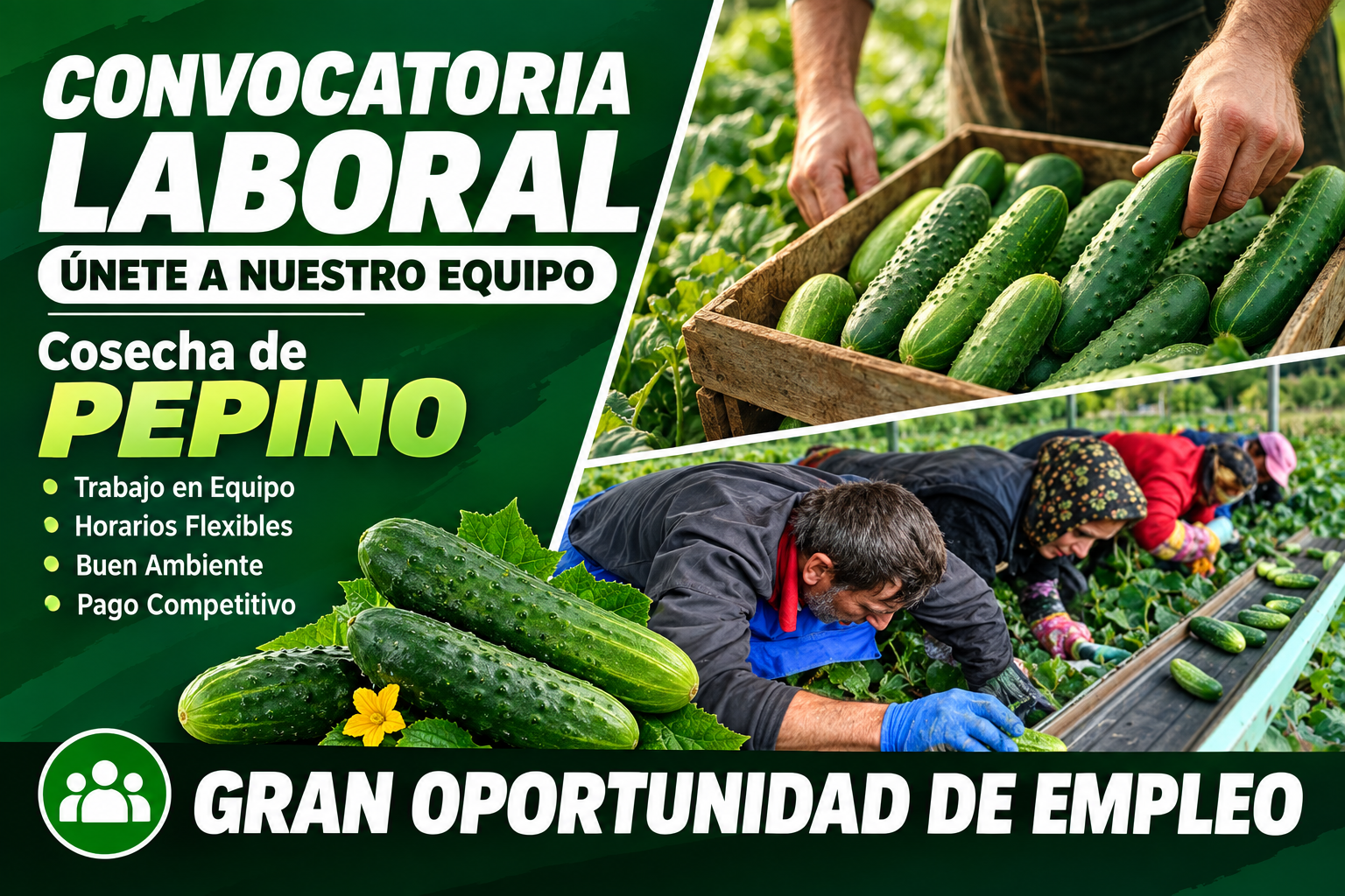 🥒 ¡Se Busca Personal! Trabajo en Cosecha de Pepino